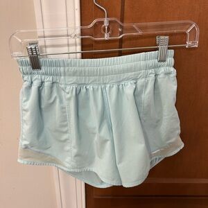 Lululemon Women's Light Blue Hotty Hot Shorts